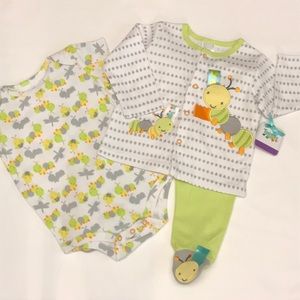 JUST IN - Taggies Sleeper Onesie 3 Piece Set